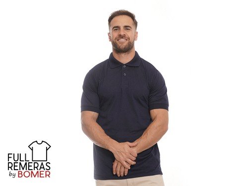 Chomba algodón lisa azul marino