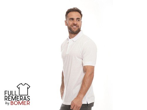 Chomba algodón lisa blanca