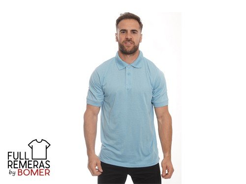 Chomba algodón lisa celeste