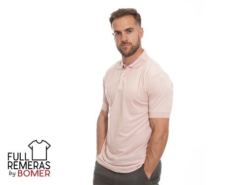 Chomba algodón lisa rosa