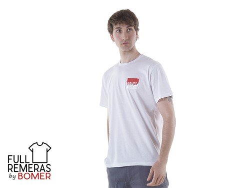 Remera Bomer cuadrado blanca