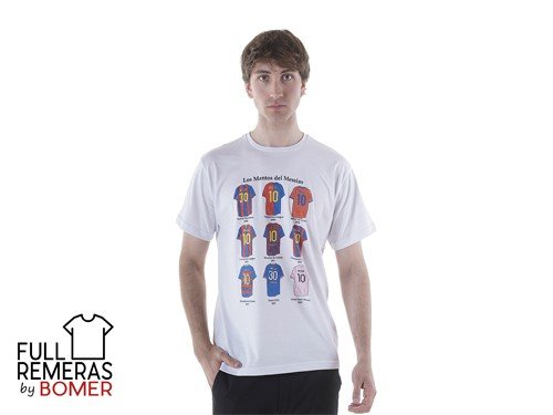 Remera mantos Messi blanca