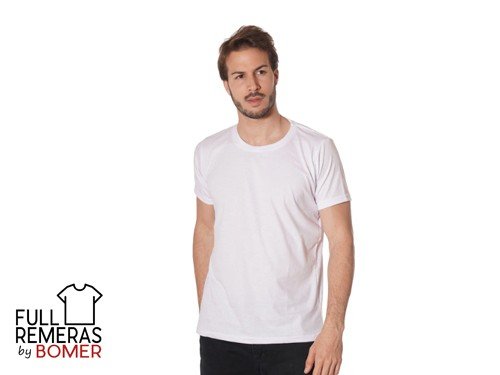 Remera básica cuello redondo blanca