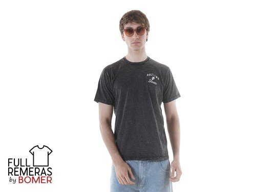 Remera algodon Rolling Stones gris oscuro