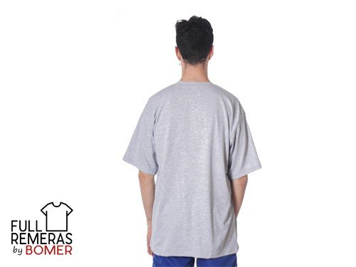 Remera oversize lisa gris claro