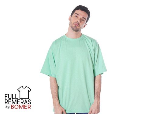 Remera oversize lisa verde claro