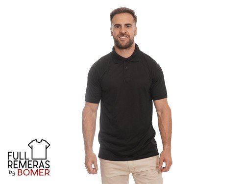 Chomba algodón lisa negra