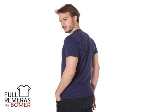 Remera básica cuello redondo azul marino