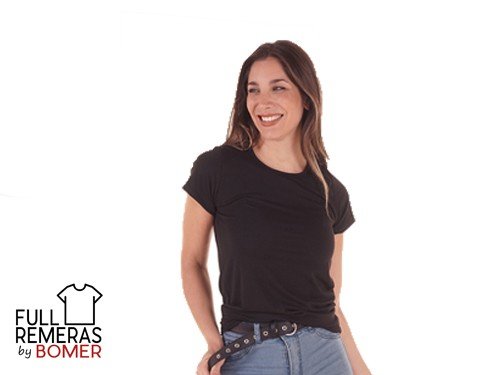 Remera basica manga corta negro