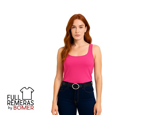 Musculosa cuello cuadrado fucsia