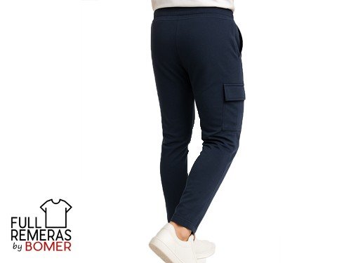 Joggin recto cargo azul marino