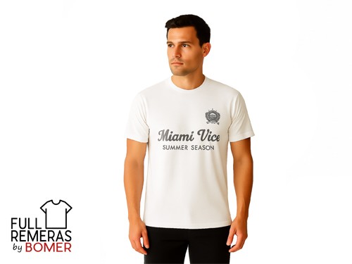 Remera Miami vice blanco