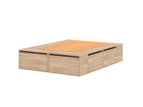 Cama Box Moderna Roble Kendal Dielfe  Referencia: 1436160