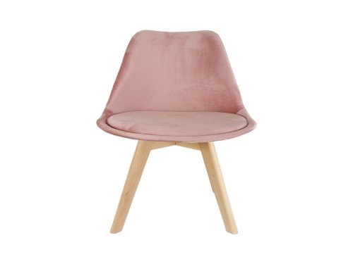 Silla Tulip Tapizada Velvet Rosa x4