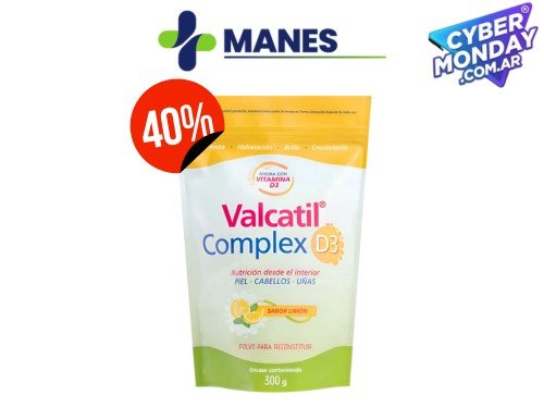VALCATIL COMPLEX D3 POLVO SABOR LIMON X 300 G (doypack)