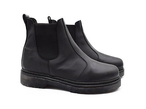 Borcegos MOCASSINO Dr Martens Cuero Vacuno Gomato Negro