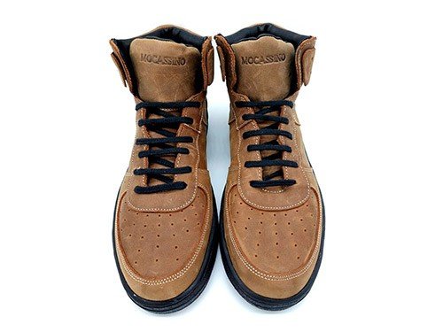 Zapatillas MOCASSINO Capitan Black Bot 0 Cuero Vacuno Engrasado Brown