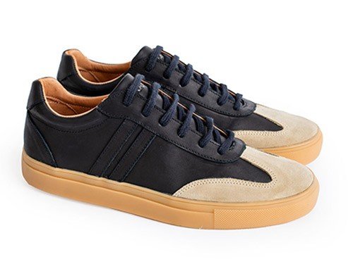 Zapatillas MOCASSINO Pocolo Zap 10 Cuero Vacuno Negro /Arena