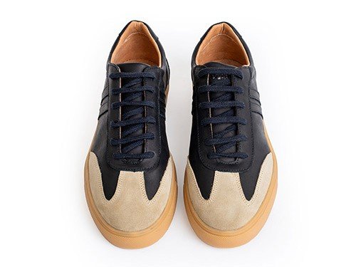 Zapatillas MOCASSINO Pocolo Zap 10 Cuero Vacuno Negro /Arena