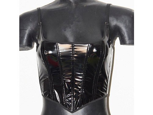 Corset de vinilo charol varios talles goth sexy BlackSky
