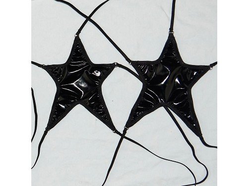 Corpiño de vinilo charol Estrella BlackSky