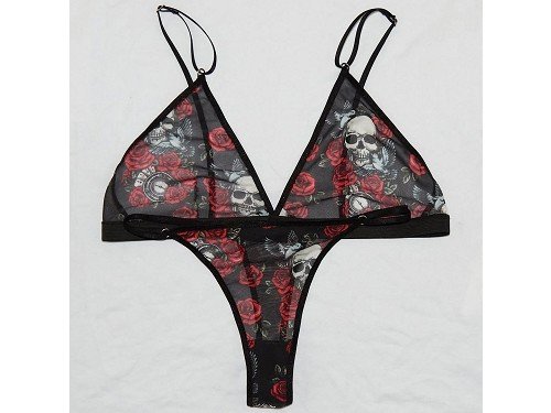 Conjunto de microtul elastizado Poker Calavera Paloma BlackSky