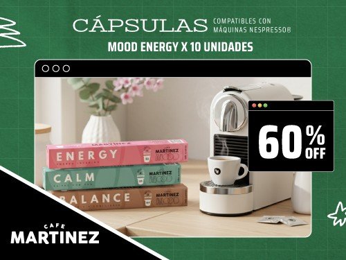 Cápsulas Mood Energy Compatibles Con Máquinas Nespresso x 10 unidades