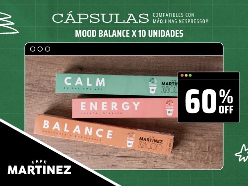 Cápsulas Mood Balance Compatibles Con Máquinas Nespresso x 10 unidades