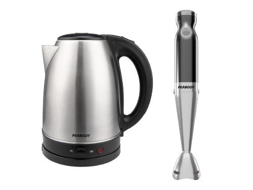 Combo Desayuno Premium Peabody Tostadora + Pava + Licuadora de Mano