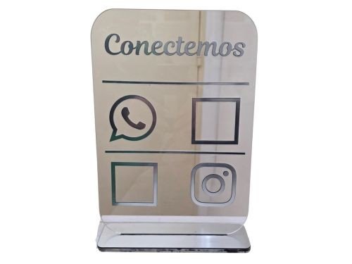 Aacrilico Conectemos QR Bicapa Calificacion Google Tu Nombre Importa