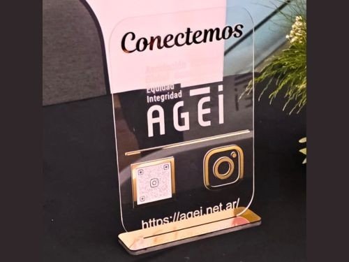 Aacrilico Conectemos QR Bicapa Calificacion Google Tu Nombre Importa