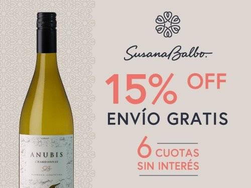 Vino Blanco Anubis Chardonnay - 6x750ml