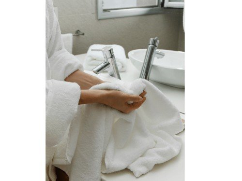 Toallón blanco importado calidad extra XL 100% algodón 600 m/2 Bouquet