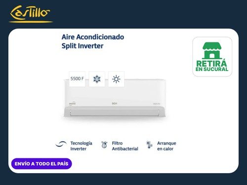 Aire Split Inverter BGH BSI65WCGT – 6500W / 5590F Frío/Calor