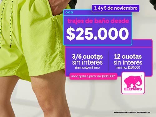 TRAJES DE BAÑO DESDE $25.000