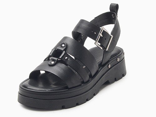 Sandalias de cuero con plataforma y hebilla Hush Puppies Elysa