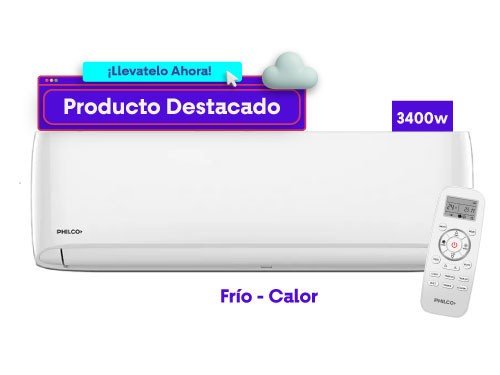 Aire Acondicionado Split Philco 3400W Frio/Calor PHS32HA4CN