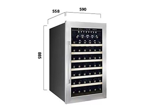 Cava Php YC-110 47 Botellas Negra 6 Bandejas Luz Interior