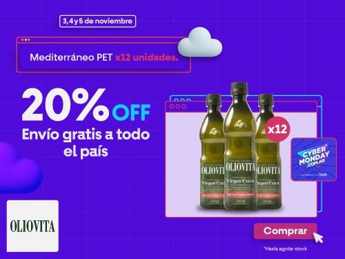 Aceite de Oliva Virgen Extra - Oliovita Mediterraneo PET 12x500