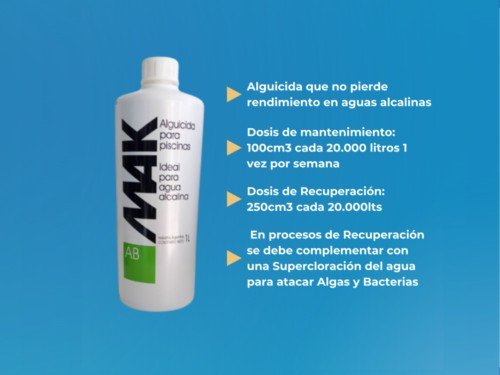 Kit químicos de 12 semanas p/piletas Pintadas y FV hasta 60.000 lt