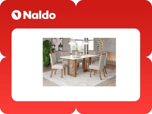 Juego De Comedor Henn Yara 1,6 M + 6 Sillas Malu