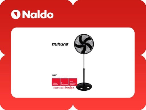 Ventilador Pie Mihura 20” 90W