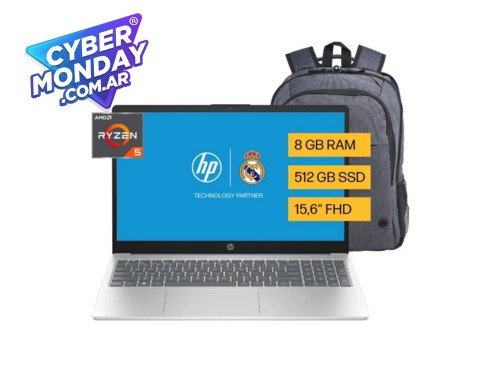 Notebook HP 15-fc0251la Ryzen 5 7520U 8GB/512GB 15.6″ + Mochila