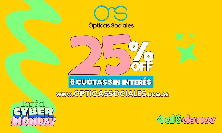 25% OFF + 6 cuotas sin interés en TODO